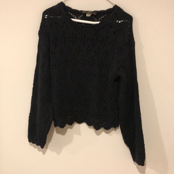 Dark navy crochet sweater. - Picture 1 of 1